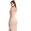 imageWIHOLL Womens Summer Dresses 2025 Fall Bodycon Maxi Tube Dress Strapless Side Slit Vacation OutfitsB Beige
