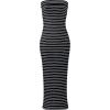 imageWIHOLL Womens Summer Dresses 2025 Fall Bodycon Maxi Tube Dress Strapless Side Slit Vacation OutfitsB Black White Striped