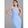 imageWIHOLL Womens Summer Dresses 2025 Fall Bodycon Maxi Tube Dress Strapless Side Slit Vacation OutfitsB Blue