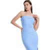 imageWIHOLL Womens Summer Dresses 2025 Fall Bodycon Maxi Tube Dress Strapless Side Slit Vacation OutfitsB Blue