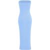 imageWIHOLL Womens Summer Dresses 2025 Fall Bodycon Maxi Tube Dress Strapless Side Slit Vacation OutfitsB Blue