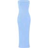 imageWIHOLL Womens Summer Dresses 2025 Fall Bodycon Maxi Tube Dress Strapless Side Slit Vacation OutfitsB Blue