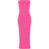 imageWIHOLL Womens Summer Dresses 2025 Fall Bodycon Maxi Tube Dress Strapless Side Slit Vacation OutfitsB Hot Pink