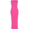 imageWIHOLL Womens Summer Dresses 2025 Fall Bodycon Maxi Tube Dress Strapless Side Slit Vacation OutfitsB Hot Pink