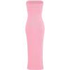 imageWIHOLL Womens Summer Dresses 2025 Fall Bodycon Maxi Tube Dress Strapless Side Slit Vacation OutfitsB Pink