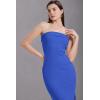 imageWIHOLL Womens Summer Dresses 2025 Fall Bodycon Maxi Tube Dress Strapless Side Slit Vacation OutfitsB Royal Blue