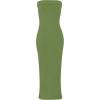 imageWIHOLL Womens Summer Dresses 2025 Fall Bodycon Maxi Tube Dress Strapless Side Slit Vacation OutfitsC Green