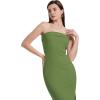 imageWIHOLL Womens Summer Dresses 2025 Fall Bodycon Maxi Tube Dress Strapless Side Slit Vacation OutfitsC Green