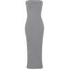 imageWIHOLL Womens Summer Dresses 2025 Fall Bodycon Maxi Tube Dress Strapless Side Slit Vacation OutfitsC Grey