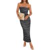 B Black White Striped