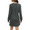 imageWIHOLL Dresses for Women Long Sleeve Casual Loose Fit Fall Fashion Crewneck Mini Dress with PocketsA  Dark Grey