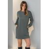 imageWIHOLL Dresses for Women Long Sleeve Casual Loose Fit Fall Fashion Crewneck Mini Dress with PocketsA  Dark Grey