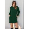 imageWIHOLL Dresses for Women Long Sleeve Casual Loose Fit Fall Fashion Crewneck Mini Dress with PocketsA  Green