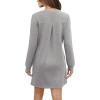 imageWIHOLL Dresses for Women Long Sleeve Casual Loose Fit Fall Fashion Crewneck Mini Dress with PocketsA  Light Grey