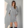 imageWIHOLL Dresses for Women Long Sleeve Casual Loose Fit Fall Fashion Crewneck Mini Dress with PocketsA  Light Grey