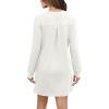 imageWIHOLL Dresses for Women Long Sleeve Casual Loose Fit Fall Fashion Crewneck Mini Dress with PocketsA  White
