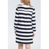 imageWIHOLL Dresses for Women Long Sleeve Casual Loose Fit Fall Fashion Crewneck Mini Dress with PocketsB  Black Stripe