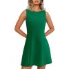 imageWIHOLL Womens Summer ALine Sleeveless Boat Neck Mini Dress Club Party Little Short DressesH  Green