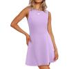 imageWIHOLL Womens Summer ALine Sleeveless Boat Neck Mini Dress Club Party Little Short DressesJ  Purple