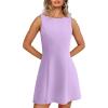imageWIHOLL Womens Summer ALine Sleeveless Boat Neck Mini Dress Club Party Little Short DressesJ  Purple