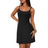 imageWIHOLL Womens Summer Sleeveless ALine Mini Dress 2025 Sexy Backless Spaghetti Strap Party Club Bodycon DressesAblack