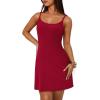 imageWIHOLL Womens Summer Sleeveless ALine Mini Dress 2025 Sexy Backless Spaghetti Strap Party Club Bodycon DressesAred
