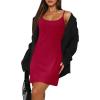 imageWIHOLL Womens Summer Sleeveless ALine Mini Dress 2025 Sexy Backless Spaghetti Strap Party Club Bodycon DressesAred