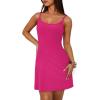 imageWIHOLL Womens Summer Sleeveless ALine Mini Dress 2025 Sexy Backless Spaghetti Strap Party Club Bodycon DressesArose Pink