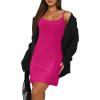 imageWIHOLL Womens Summer Sleeveless ALine Mini Dress 2025 Sexy Backless Spaghetti Strap Party Club Bodycon DressesArose Pink