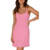 imageWIHOLL Womens Summer Sleeveless ALine Mini Dress 2025 Sexy Backless Spaghetti Strap Party Club Bodycon DressesBpink