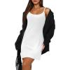 imageWIHOLL Womens Summer Sleeveless ALine Mini Dress 2025 Sexy Backless Spaghetti Strap Party Club Bodycon DressesBwhite