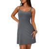 imageWIHOLL Womens Summer Sleeveless ALine Mini Dress 2025 Sexy Backless Spaghetti Strap Party Club Bodycon DressesCdark Gray