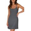 imageWIHOLL Womens Summer Sleeveless ALine Mini Dress 2025 Sexy Backless Spaghetti Strap Party Club Bodycon DressesCdark Gray