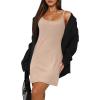 imageWIHOLL Womens Summer Sleeveless ALine Mini Dress 2025 Sexy Backless Spaghetti Strap Party Club Bodycon DressesDapricot
