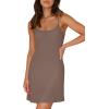 imageWIHOLL Womens Summer Sleeveless ALine Mini Dress 2025 Sexy Backless Spaghetti Strap Party Club Bodycon DressesDbrown