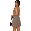 imageWIHOLL Womens Summer Sleeveless ALine Mini Dress 2025 Sexy Backless Spaghetti Strap Party Club Bodycon DressesDbrown