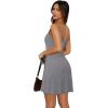 imageWIHOLL Womens Summer Sleeveless ALine Mini Dress 2025 Sexy Backless Spaghetti Strap Party Club Bodycon DressesDgrey