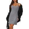 imageWIHOLL Womens Summer Sleeveless ALine Mini Dress 2025 Sexy Backless Spaghetti Strap Party Club Bodycon DressesDgrey