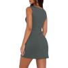 imageWIHOLL Womens Summer Sleeveless Boat Neck Mini Dress Slim Fit Party Club Bodycon DressesD  Deep Grey