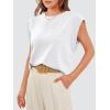imageWIHOLL Cap Sleeve Tops for Women Summer Top Basic Tee Shirts Casual Tank Loose Fit 2025 FashionA  White
