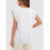 imageWIHOLL Cap Sleeve Tops for Women Summer Top Basic Tee Shirts Casual Tank Loose Fit 2025 FashionA  White