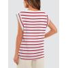 imageWIHOLL Cap Sleeve Tops for Women Summer Top Basic Tee Shirts Casual Tank Loose Fit 2025 FashionF  Redwhite Stripe
