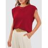 imageWIHOLL Cap Sleeve Tops for Women Summer Top Basic Tee Shirts Casual Tank Loose Fit 2025 FashionI  Red