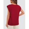 imageWIHOLL Cap Sleeve Tops for Women Summer Top Basic Tee Shirts Casual Tank Loose Fit 2025 FashionI  Red