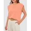 imageWIHOLL Cap Sleeve Tops for Women Summer Top Basic Tee Shirts Casual Tank Loose Fit 2025 FashionN  Coral