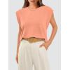imageWIHOLL Cap Sleeve Tops for Women Summer Top Basic Tee Shirts Casual Tank Loose Fit 2025 FashionN  Coral