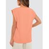 imageWIHOLL Cap Sleeve Tops for Women Summer Top Basic Tee Shirts Casual Tank Loose Fit 2025 FashionN  Coral