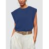 imageWIHOLL Cap Sleeve Tops for Women Summer Top Basic Tee Shirts Casual Tank Loose Fit 2025 FashionO  Navy Blue