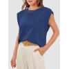 imageWIHOLL Cap Sleeve Tops for Women Summer Top Basic Tee Shirts Casual Tank Loose Fit 2025 FashionO  Navy Blue