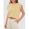 imageWIHOLL Cap Sleeve Tops for Women Summer Top Basic Tee Shirts Casual Tank Loose Fit 2025 FashionY  Pale Yellow